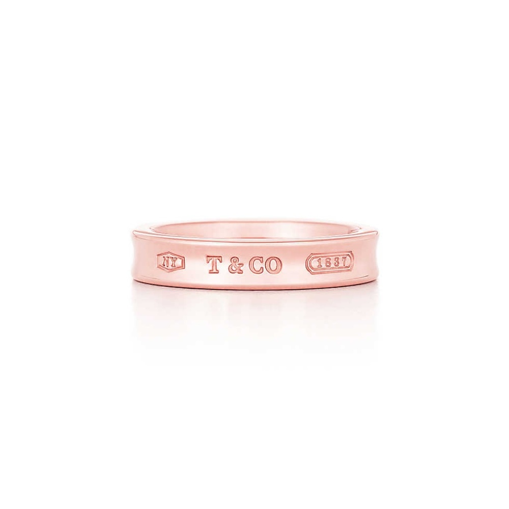 Authentic Tiffany & co 1837 rubedo ring size 4